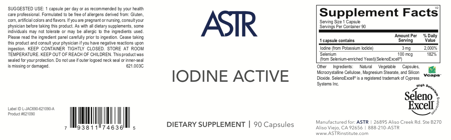 Iodine Active label, selenium